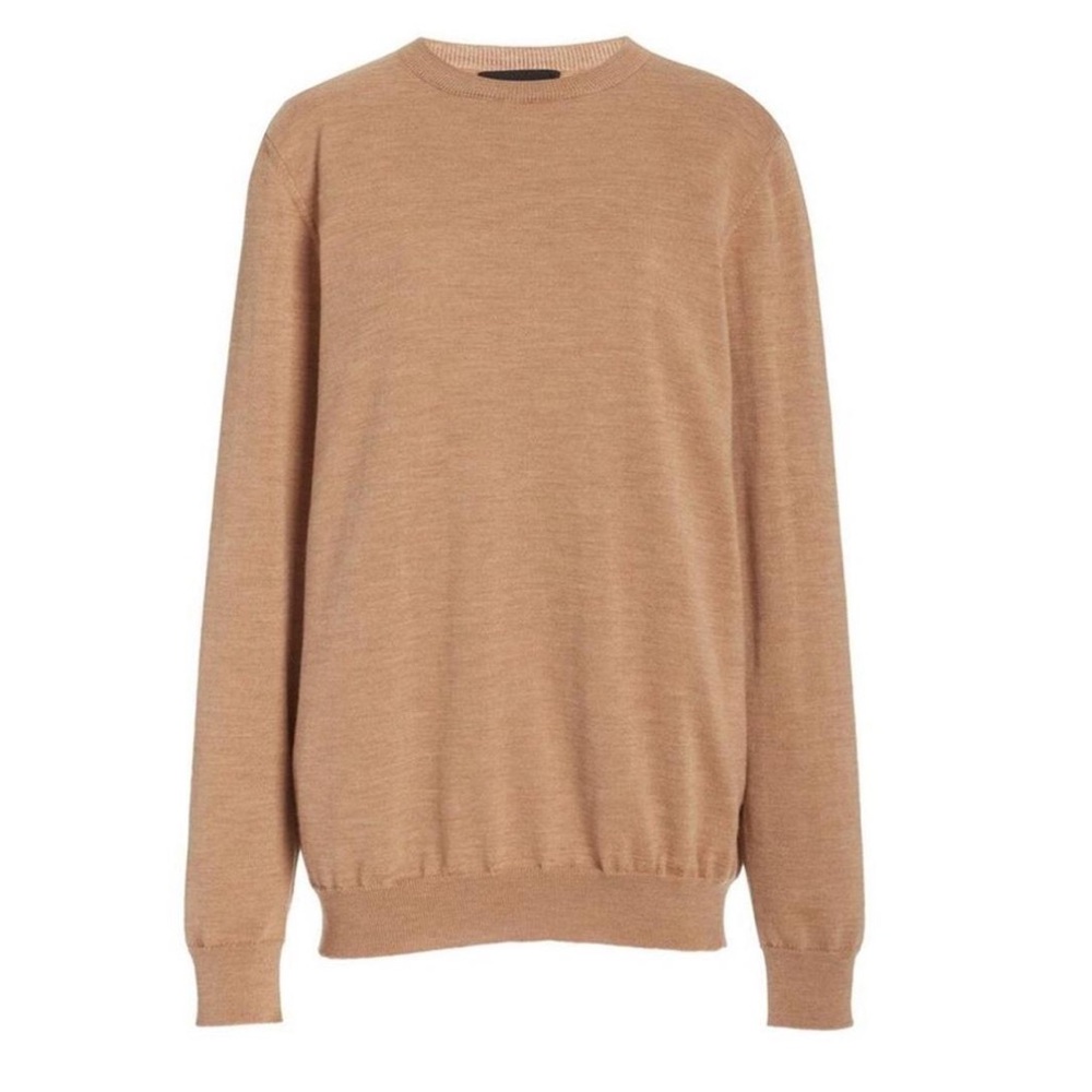 WARDROBE.NYC Crew Neck Sweater | Medium | Camel | $395 Retail | Wool